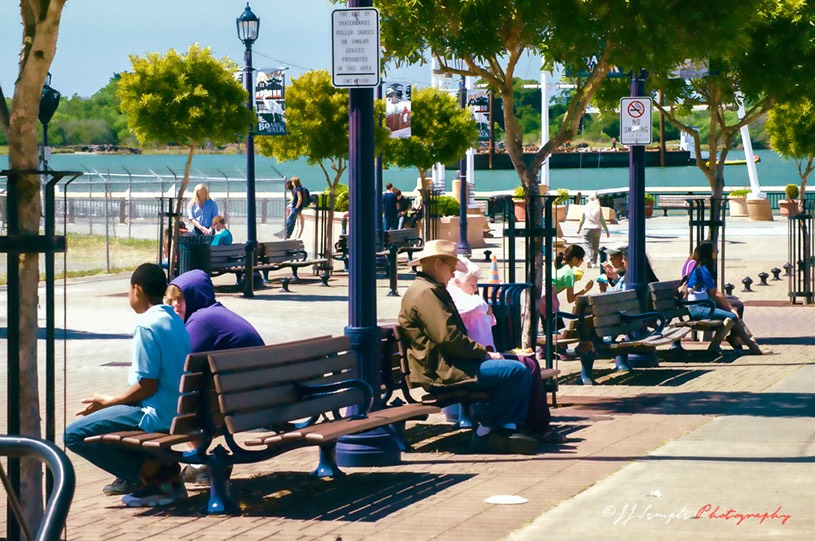 Sitting next to one another we are connected, yet separated